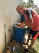 Running water to participant