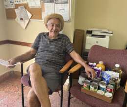 Happy with groceries