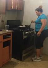 Housekeeper cooking