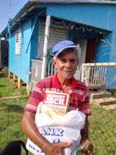 Participant with groceries