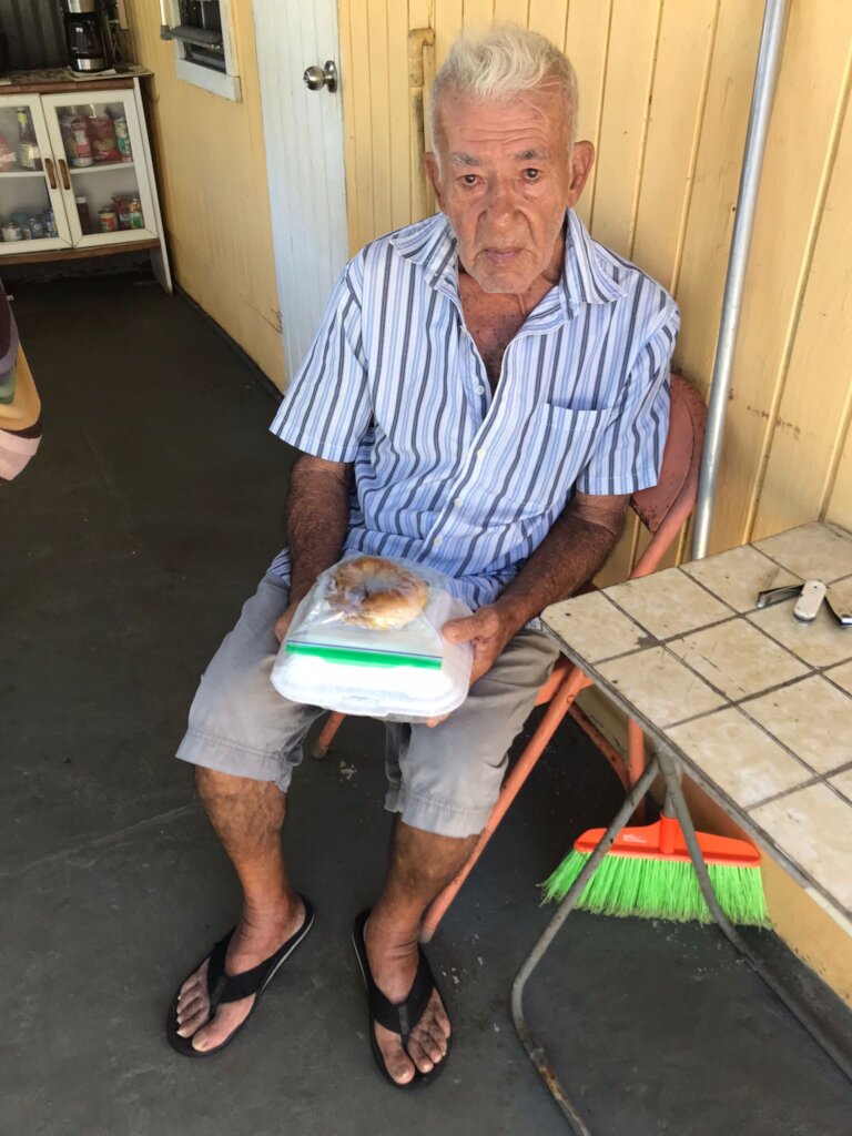 Participant with meal