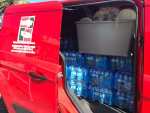 Water & disposable items distributed