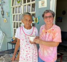 Participant receiving meal