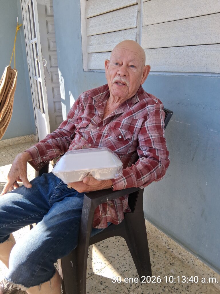 Participant with meal
