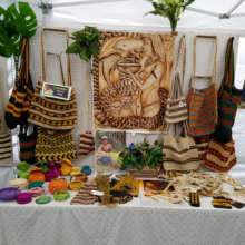 Native Peruvian crafts for sale at CACE booth