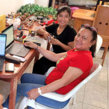Yully and Marianela at Amazon Ecology office