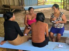 Women share in a small listening circle