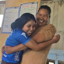A joyful hug captures AVP's spirit of trust