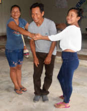 Brito and friends play "Armadillos & Holes" at AVP