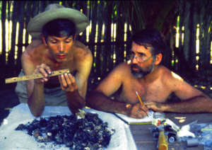 Campbell sorting resin lumps in Brazil in 1998