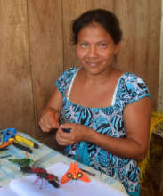Doilith weaving chambira butterfly ornament