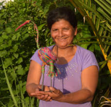 Panchita with large woven egret