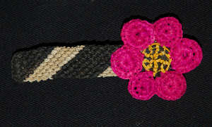 Amazon flower design woven hair barrette