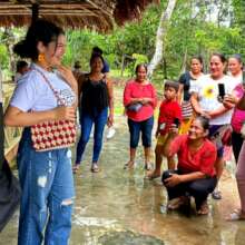 Miss Tourism gives modeling tips to artisans