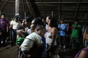 Bora people at festival in community maloca