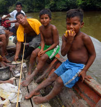 Maijuna boy in boat