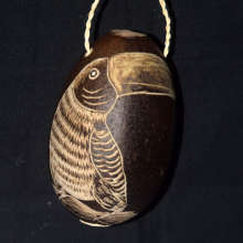Toucan calabash pod ornament / Plowden-CACE