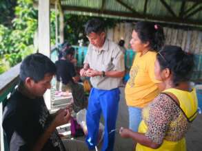 Pablo and artisans at Esperanza workshop