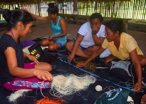 Angelina teaching at CACE skill-sharing workshop