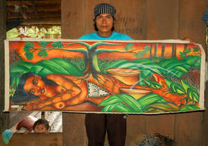 Bora painter Elmer and legendary woman painting