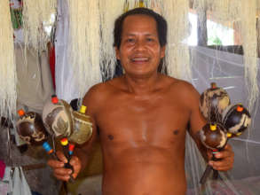 Rider with calabash pod maracas / Plowden-CACE