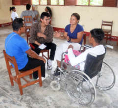 Small group discussion in AVP workshop