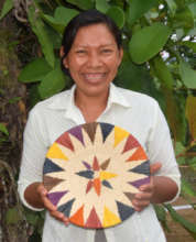Artisan Yoli from Amazonas with chambira basket