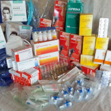 Medicines donated to health post in Puca Urquillo