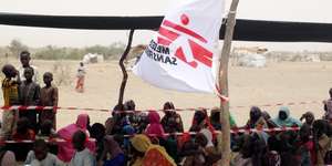 Displaced people settled in Yebbi camp.