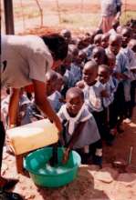 Washing up for mid day meal