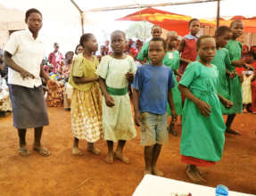 Children in Bugiri performing at school
