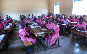 Beautiful children proud in new uniforms