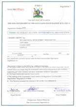 Renewed NGO certificate