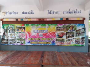 The Duang Prateep farm welcome board