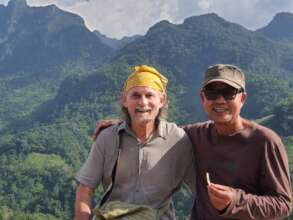 Nikom Putta and I with Doi Luang behind