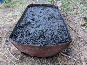 We quenched the pyrolysis process