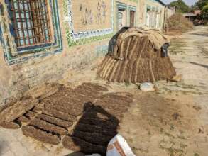 Piles of cow dung later used as fertilizer