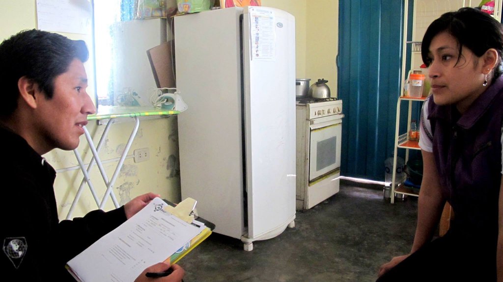 Sussy, a participant, being interviewed