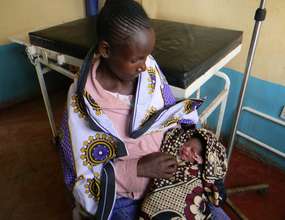 Mother & newborn after delivery in clinic