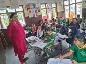 Students attending revision class