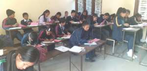 Kids attending final exam