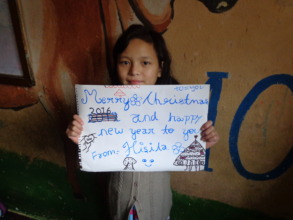 Greetings expressed by a girl at the orphanage