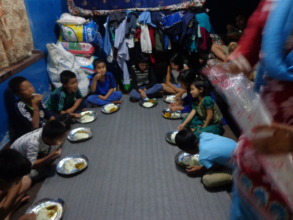 kids celebrating Teej festival