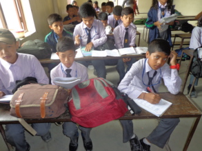 Students attending their class