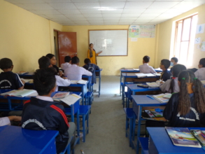 Students attending  class