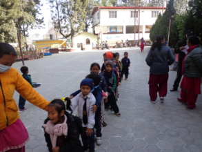 Students queue for uniforms