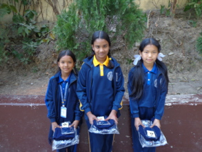 Students after receiving uniform