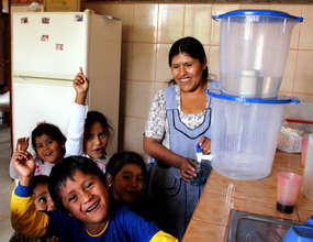 All smiles for the new water filters