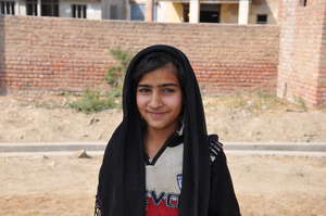 Anas, a 5th grade student at HDF's school in Sindh