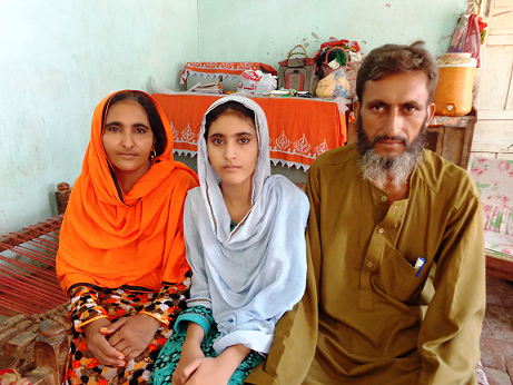 Aqsa with her family